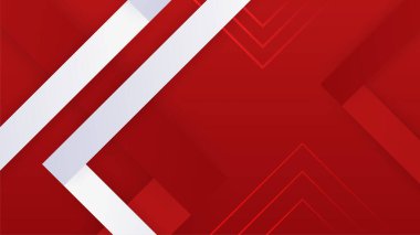 Modern kırmızı ve beyaz geometrik şekiller soyut arkaplan geometri parlaklığı ve sunum tasarımı için katman element vektörü. İş dünyası, şirket, kurum, parti, şenlik, seminer ve görüşmeler için uygun