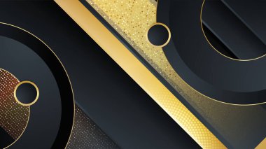 siyah ve altın soyut arkaplan