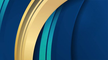 Altın çizgili ve altın parıltılı lüks mavi arka plan