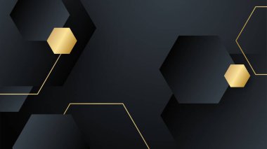 Sunum tasarımı için siyah altın arkaplan