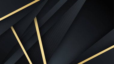 Sunum tasarımı için siyah altın arkaplan