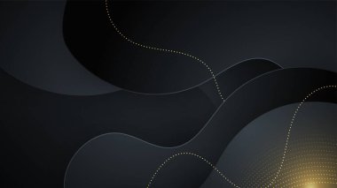 Sunum tasarımı için siyah altın arkaplan