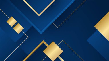 Soyut Mavi ve Altın Arkaplan