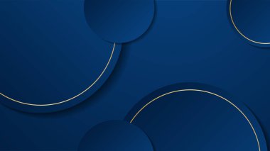 Soyut Mavi ve Altın Arkaplan