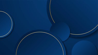 Soyut Mavi ve Altın Arkaplan