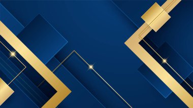 Soyut Mavi ve Altın Arkaplan