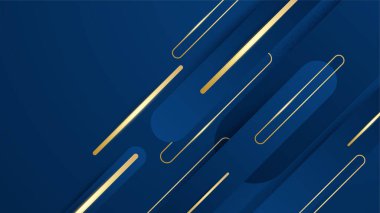 Soyut Mavi ve Altın Arkaplan