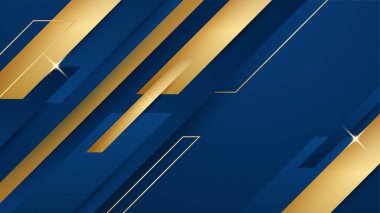 Soyut Mavi ve Altın Arkaplan