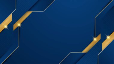 Soyut Mavi ve Altın Arkaplan