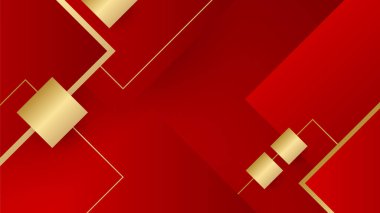 Soyut kırmızı ve altın arkaplan