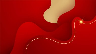 Soyut kırmızı ve altın arkaplan
