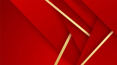 Soyut kırmızı ve altın arkaplan