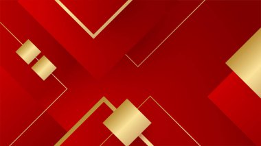 Soyut kırmızı ve altın arkaplan