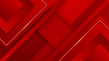 Soyut kırmızı ve altın arkaplan