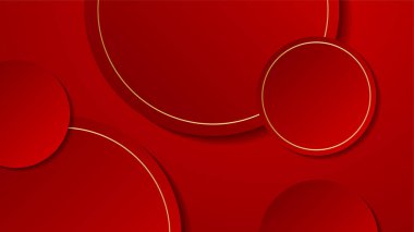 Soyut kırmızı ve altın arkaplan