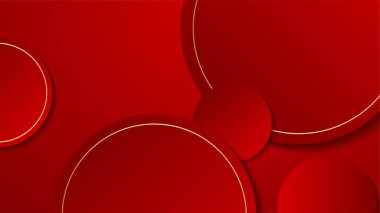 Soyut kırmızı ve altın arkaplan