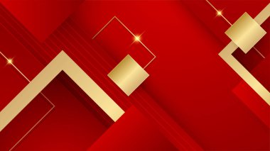 Soyut kırmızı ve altın arkaplan