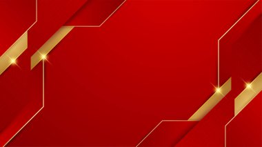 Soyut kırmızı ve altın arkaplan