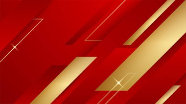 Soyut kırmızı ve altın arkaplan