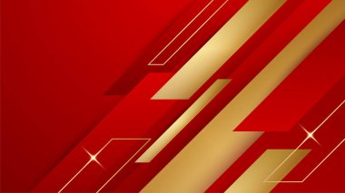 Soyut kırmızı ve altın arkaplan
