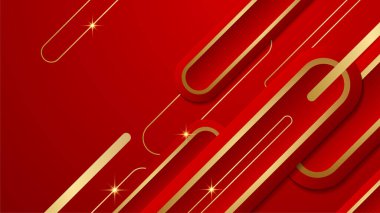 Soyut kırmızı ve altın arkaplan