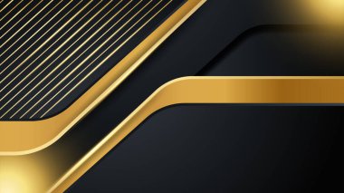 Özet siyah ve altın arkaplan