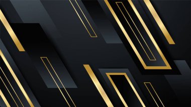 Özet siyah ve altın arkaplan