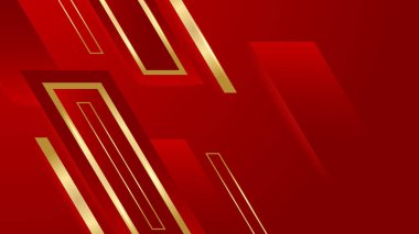 Kırmızı zemin üzerinde altın ışık halkaları