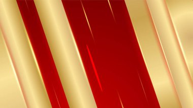 Kırmızı zemin üzerinde altın ışık halkaları