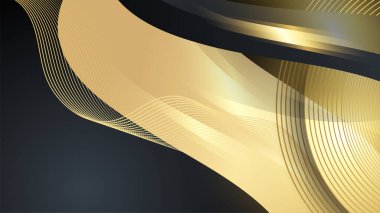 Özet siyah ve altın arkaplan