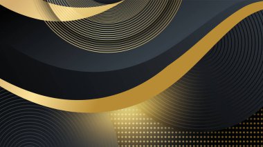 Özet siyah ve altın arkaplan