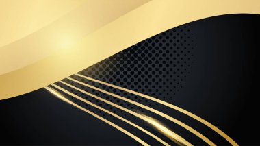 Özet siyah ve altın arkaplan