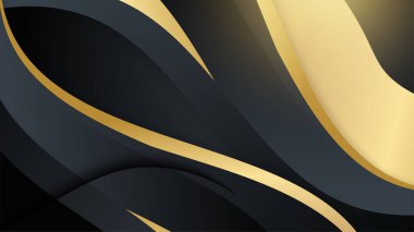 Özet siyah ve altın arkaplan