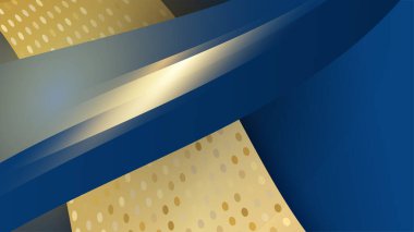 Mavi arkaplanda altın çizgiler