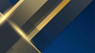 Mavi arkaplanda altın çizgiler