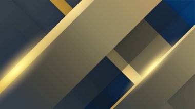 Mavi arkaplanda altın çizgiler
