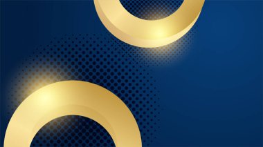 Mavi arkaplanda altın çizgiler