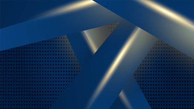 Mavi arkaplanda altın çizgiler