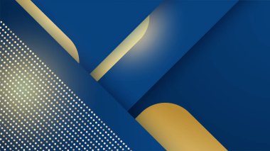Mavi arkaplanda altın çizgiler
