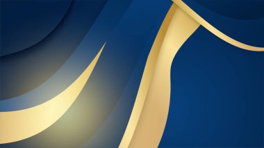 Mavi arkaplanda altın çizgiler