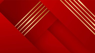 Soyut kırmızı ve altın rengi lüks arka plan