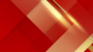 Soyut kırmızı ve altın rengi lüks arka plan