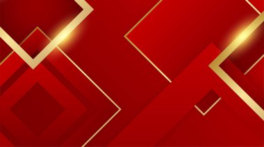 Soyut kırmızı ve altın rengi lüks arka plan