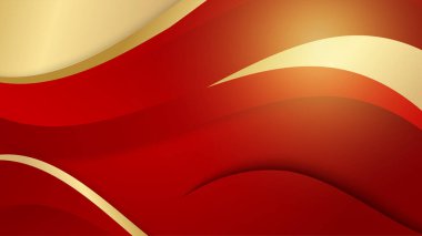 Soyut kırmızı ve altın rengi lüks arka plan