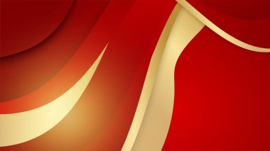 Soyut kırmızı ve altın rengi lüks arka plan