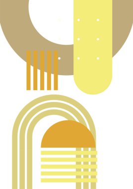 Soyut boho poster kompozisyonları. Minimum geometrik posterler. Boho duvar dekoru.