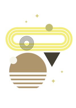 Soyut boho poster kompozisyonları. Minimum geometrik posterler. Boho duvar dekoru.