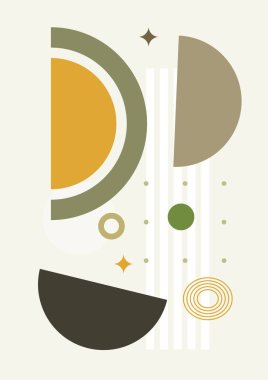 Soyut boho poster kompozisyonları. Minimum geometrik posterler. Boho duvar dekoru.