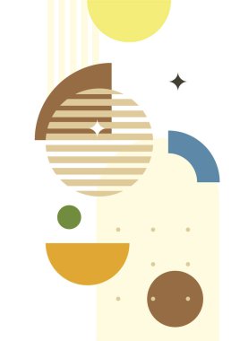 Soyut boho poster kompozisyonları. Minimum geometrik posterler. Boho duvar dekoru.