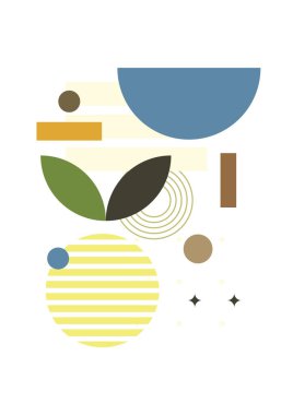 Soyut boho poster kompozisyonları. Minimum geometrik posterler. Boho duvar dekoru.